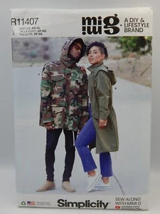 Simplicity 11407 Misses' Men's Teens' Jacket Uncut Pattern XS-XL 9052 Mimi G. - Picture 1 of 2