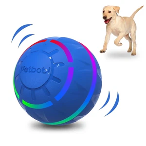 Interactive LED Dog Ball - Auto Rolling Motion Sensor Pet Toy USB Rechargeable - Picture 1 of 12