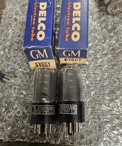 PAIR GM Delco 6V6GT/G Tubes - AMPLITREX MATCHED & TESTED 90%+ - Picture 1 of 4