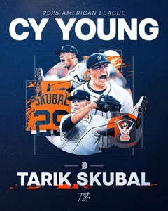 8x10 Photo TARIK SKUBAL Detroit Tigers 2024/2025 Cy Young Pitcher back to back - Picture 1 of 1