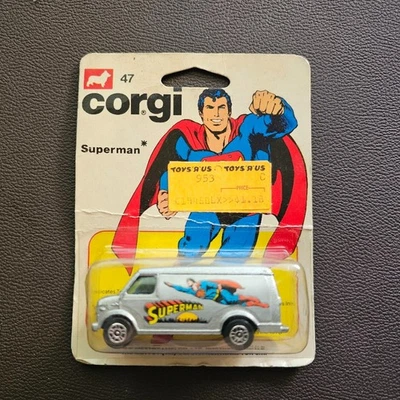 1978 CORGI #47 SUPERMAN Chevrolet Van - 56004 - New On Card - DC Comics - Image 1 of 2