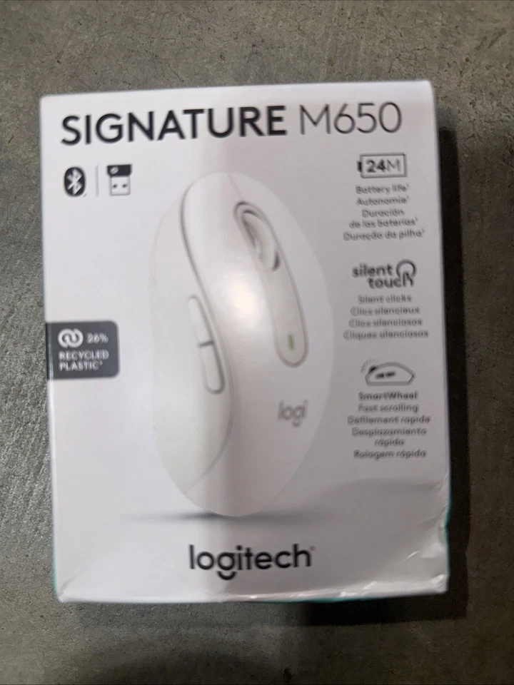 Logitech Signature M650 Ratón de Desplazamiento Inalámbrico con Clics Silenciosos Off-White NUEVO Foto 1 de 1