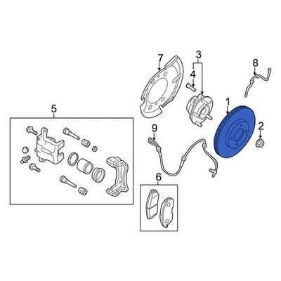 For Nissan Sentra 2017-2019 Nissan 402061KC1B Front Disc Brake Rotor - Image 1 of 2