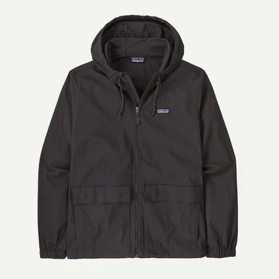 Chaqueta Patagonia Para Hombre Negra Nomader con Capucha Mezcla de Algodón Cremallera - Nueva con Etiquetas - Talla L Foto 1 de 4