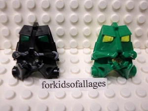 2x LEGO Bionicle Kopf Verbindungsblock - Schwarz & Grün 32553 mit durchscheinenden Augen - Bild 1 von 4