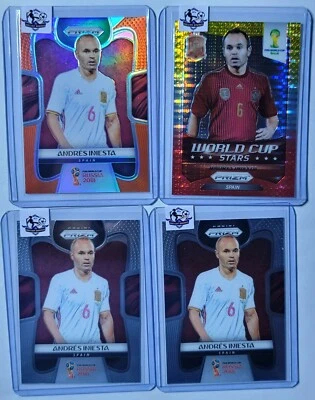  Panini Prizm World Cup Spain Andres Iniesta Lot of 4 Cards. Huge investment 🔥 - Image 1 of 4