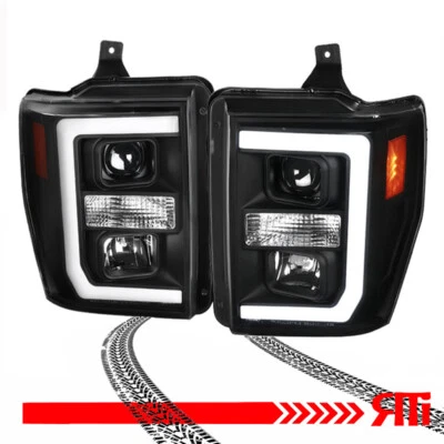 Black Projector Headlights Plug n Play DRL 08-10 Ford F250 F350 Super Duty - Image 1 of 4
