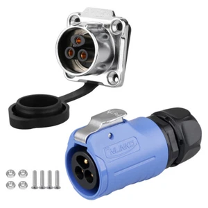 CNLINKO Waterproof IP68 M20 3 Pin Screw-in Aviation Wire Connectors No Welding - Picture 1 of 18