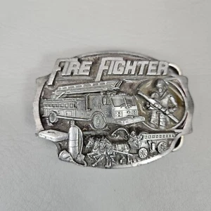 Fire Fighter Belt Buckle Arroyo Grande American Commemorative 1989 Made In USA - Picture 1 of 12