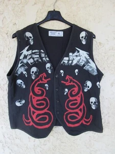 Veste gilet METALLICA vintage années 90 noir XL - Foto 1 di 4