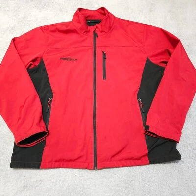 FreeTech Zip Outdoor Performance Jacket Soft Shell Lined Red Gray XL (46-48) - Image 1 of 4