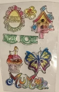 Easter Birthday 7 Piece Transparent Stamp Collection Scrapbook Card making NEW - Picture 1 of 3