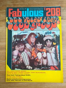 FABULOUS 208 mag 28th Feb 1970: THE BEATLES, CLIFF & HANK, GEORGE BEST VG - Picture 1 of 10