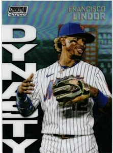 2022 TOPPS STADIUM CLUB CHROME -DYNASTY - 8A - FRANCISCO LINDOR - NEW YORK METS - Picture 1 of 2
