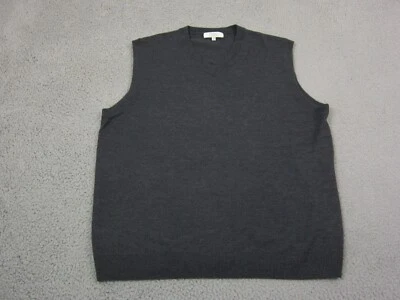 Turnbury Sweater Adult Extra Large XL Gray Vest 100% Wool Merino Casual Mens - Image 1 of 4