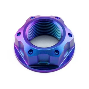 Yamaha YZ450F/YZ250F Titanium Rear Axle Nut by ProBolt - Purple Grade 5 Titanium - Picture 1 of 2