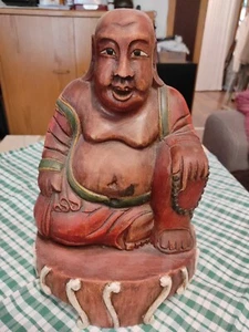 Alter Holz Buddah aus Burma Handarbeit von circa 1956 Sehr Wertvoll Für Sammler - Bild 1 von 6