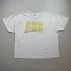 Vintage ESPN Sportscenter Shirt Mens 3XL Gray Da Da Da Quote Graphic Y2K - Picture 1 of 11