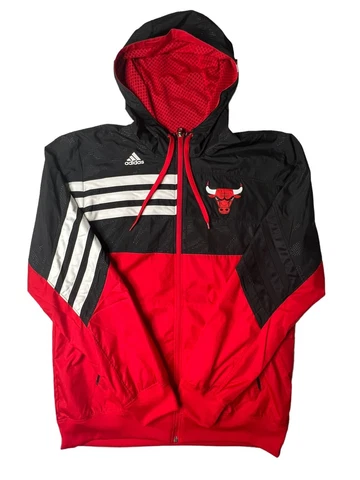 Adidas NBA Chicago Bulls *RARE* Full Zip On-Court Warm Up Jacket Mens Size Large Cover