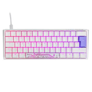 Ducky One 3 Classic 60 USB RGB Gaming Keyboard Cherry Silent Red - Pure White - Picture 1 of 4