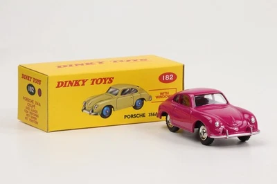 1:43 DINKY Toys Porsche 356A Coupe 1958 Magenta Rosso Viola 182 Norev - Immagine 1 di 4