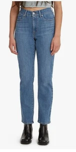 Pantalones de mezclilla para mujer Levi's CLASSIC STRAIGHT tiro medio azul talla 4 M - Imagen 1 de 7