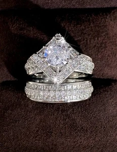 Sterling Silber 925 vergoldet 2 Stück Größe 7 - Bild 1 von 4