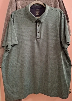 Apt. Hombre Camisa Polo 9 HEIQ Smart Temp Manga Corta Cuello 3 Botones Verde XXL Foto 1 de 4