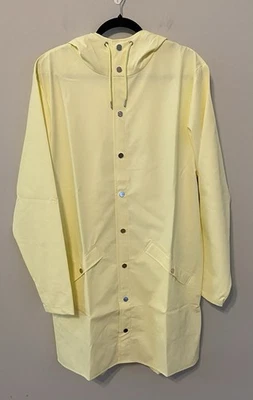 Parka impermeable para mujer Rains impermeable chaqueta con capucha amarillo paja, talla GRANDE $155 Foto 1 de 3