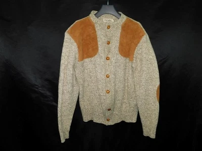 Cárdigan Suéter Chaqueta Gamuza Hombros Botón XL Marrón Lana Cabela's XL De Colección Foto 1 de 4