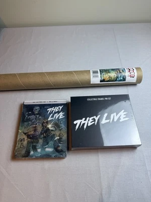 They Live [4K UHD, Blu-Ray] Limited Edition Steelbook + Poster + Enamel Pin Set - Image 1 of 4
