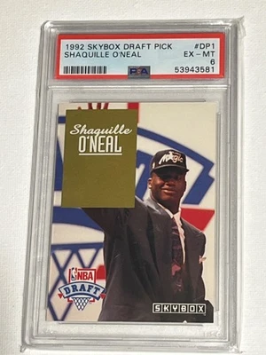 1992 Skybox Draft Pick Shaquille O'Neal Rookie RC PSA 6 #DP1 - Image 1 of 2