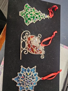 lenox merry and bright set of 3 ornaments - Picture 1 of 7