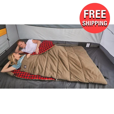 Outdoor Hunting Sports Deer Buck Camping Extreme Canvas 0?F Double Sleeping Bag - Image 1 of 4