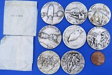 NASA Medallion Coin Lot o 8 vtg Gemini 4 APOLLO 8, 9, 11, 12, 14, 15 /Made ITALY