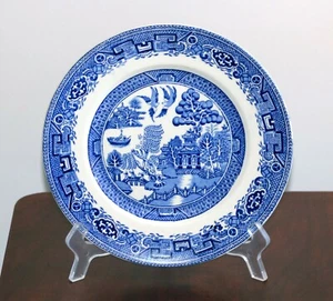 VINTAGE ALFRED MEAKIN OLD BLUE WILLOW 23CM PLATE EXCELLENT CONDITION - Picture 1 of 6