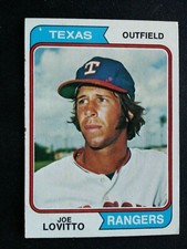 1974 Topps Baseball Card # 639 Joe Lovitto - Texas Rangers