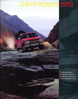 1992 Chevrolet Truck 68-page Brochure Catalog - Silverado C/K S-10 Crew Cab - Imagem 1 de 3