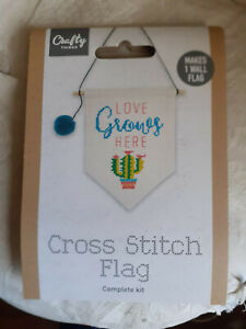 Home Sweet Home Cross Stitch Kit - Hanging Flag MINT UNOPENED