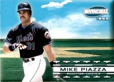 1999 Pacific Invincible #10 Mike Piazza New York Mets Card
