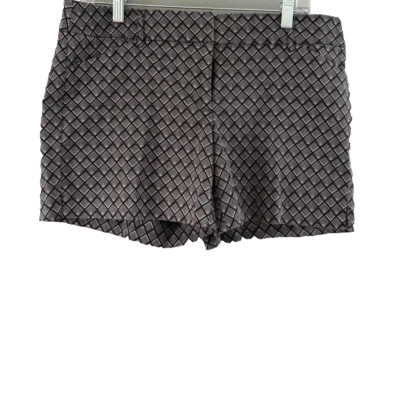 Pantalones cortos chinos WHBM White House Black Market para mujer estampado geográfico frente plano talla 10 Foto 1 de 4