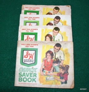 CUATRO LIBROS AHORRADORES DE SELLOS VERDES S & H AÑOS 50 - Imagen 1 de 5