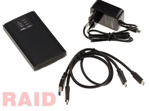 Housing Aluminum USB 3.2 10G for 2x SSD M2 Nvme - Hardware Raid 0 1 Large - Picture 1 of 3