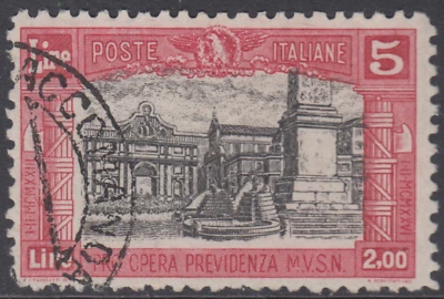ITÁLIA 1928 - Sassone n.223 - US$ 1000 Milizia II^ usado - Imagem 1 de 2