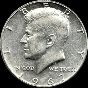 A 1967 P Kennedy Half Dollar 40% SILVER US Mint "Circulated" - Picture 1 of 11