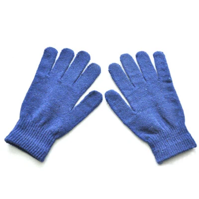 Мужские, женские зимние толстые перчатки, подогреватель рук, вязаные шерстяные варежки на все пальцы, - Изображение 1 из 4