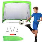 Green Football Goal Set With Ball & Pump Kids Summer Outdoor Activity Fun