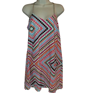 JUDE CONNALLY S Bailey Neckholder Kleid Bunt Gold Gitter Seil Träger Weiß Mult - Bild 1 von 24
