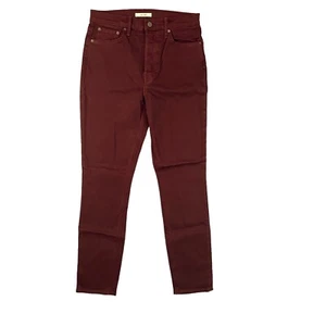 GRLFRND NWT Size 27 Karolina High Rise Skinny Jeans Damson Burgundy - Picture 1 of 12