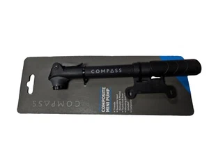 Handle Bike Bicycle Air Pump Compass Mini T Compact Design One Size Black - Picture 1 of 1